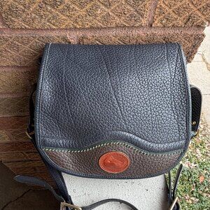 Dooney & Bourke Teton Equestrian Saddle Vintage Navy Crossbody Bag Unisex Wow